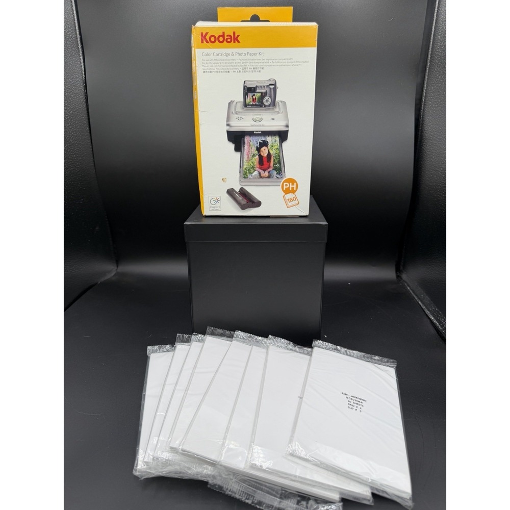 📸✨‎ Kodak PH160 Color Cartridge & Paper Kit + Extra Paper Included! ✨📸-NOS